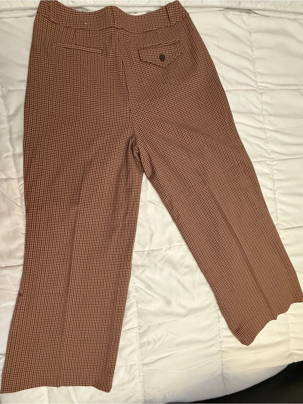 Classic Brown Check Women’s Blazer and Trousers Suit